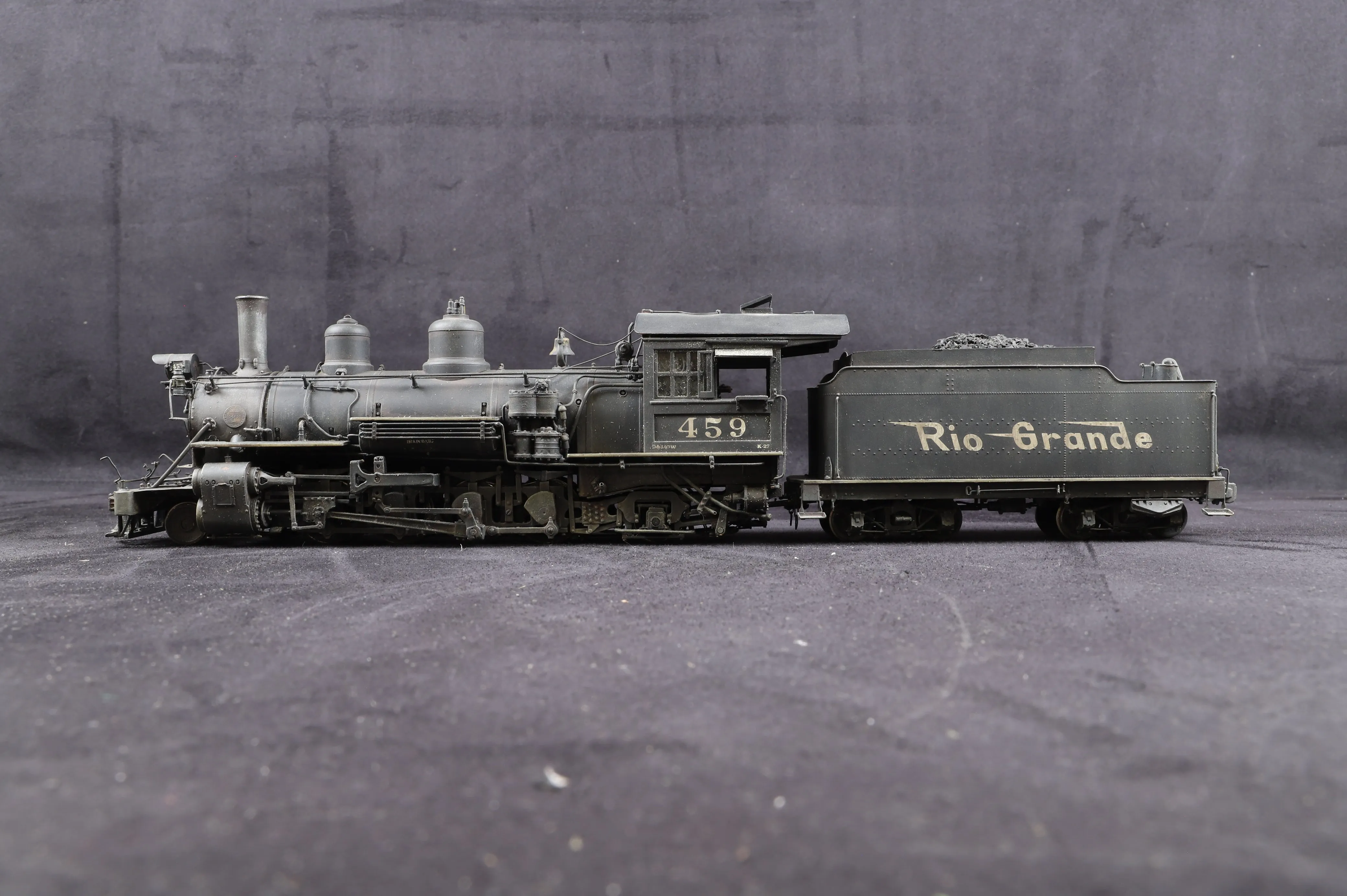 Kodama/PFM On3 D&RGW K-27 2-8-2 '459', Professionally Weathered & Detailed