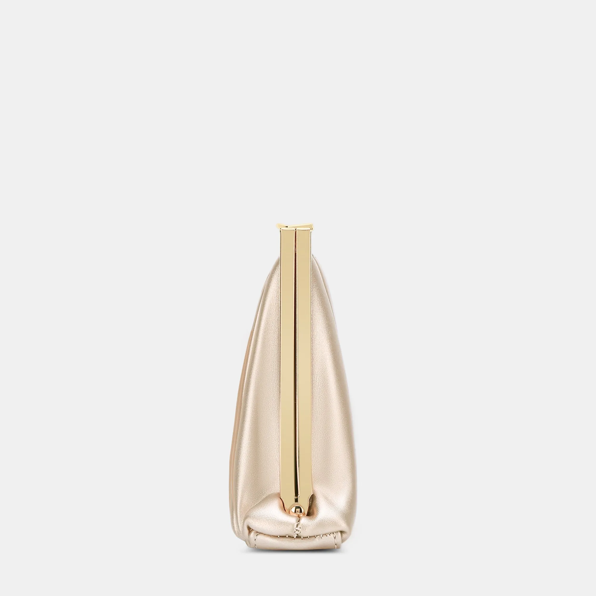 Lavie Luxe Pleatz framed Rose Gold Medium Women's Clutch