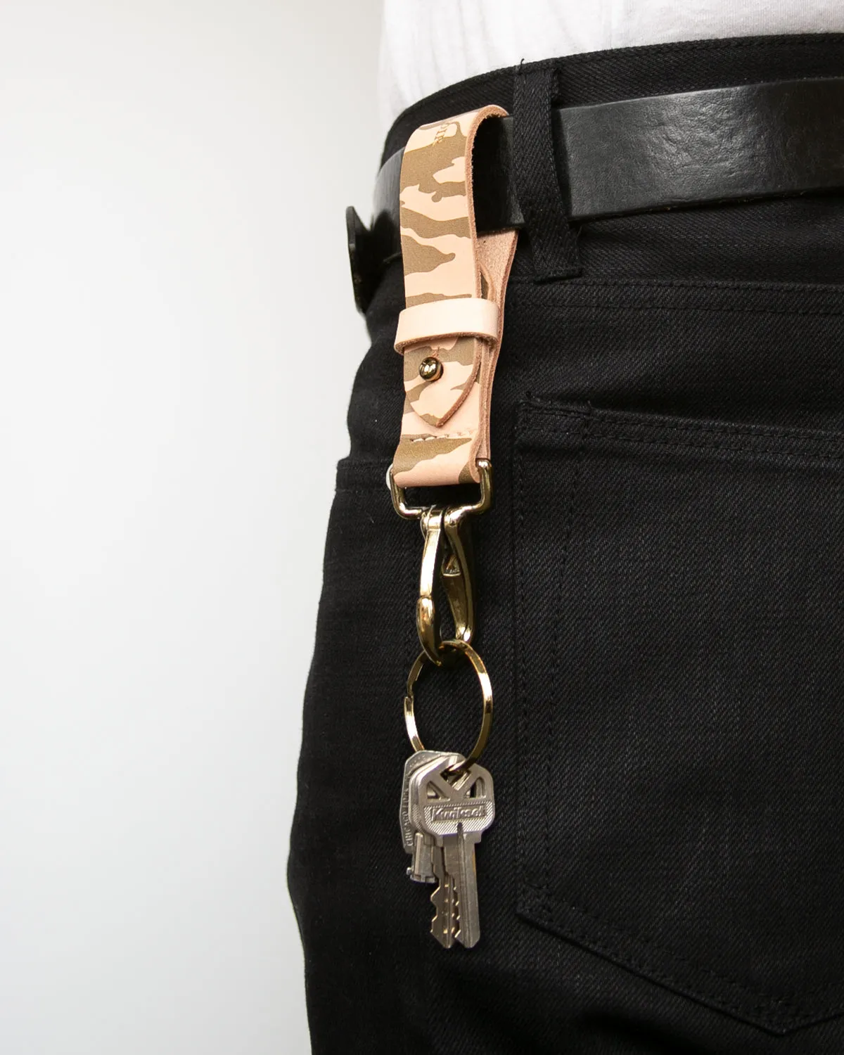 Leather Key FOB - Camo