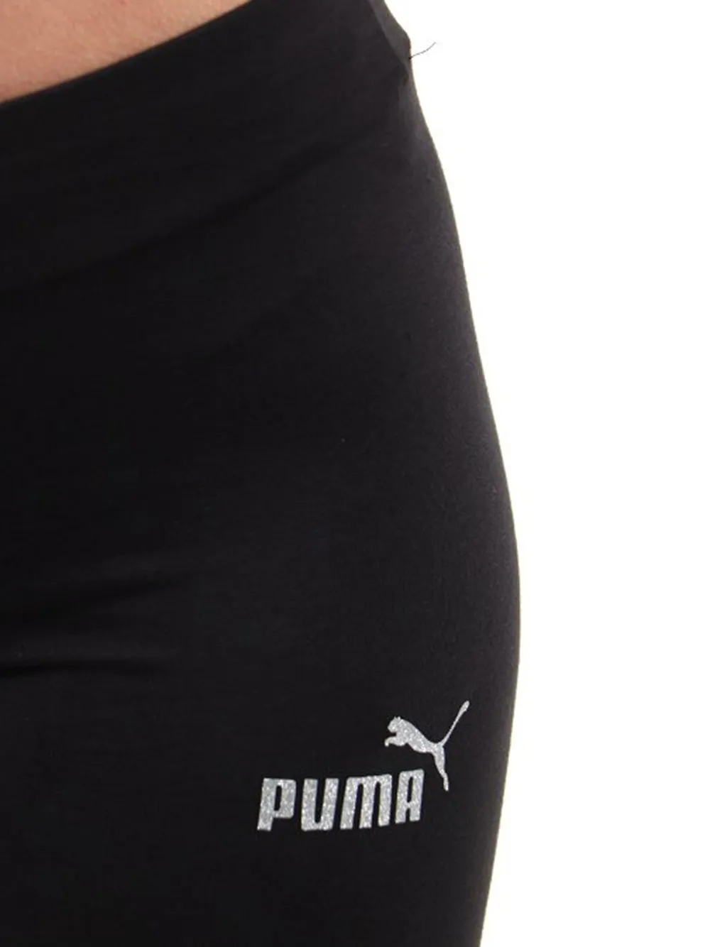 Leggings Puma Essential con logo Glitter nero