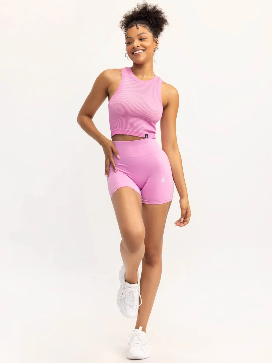 Lift 2.0 Rib Seamless Tank Musk Pink/Tan