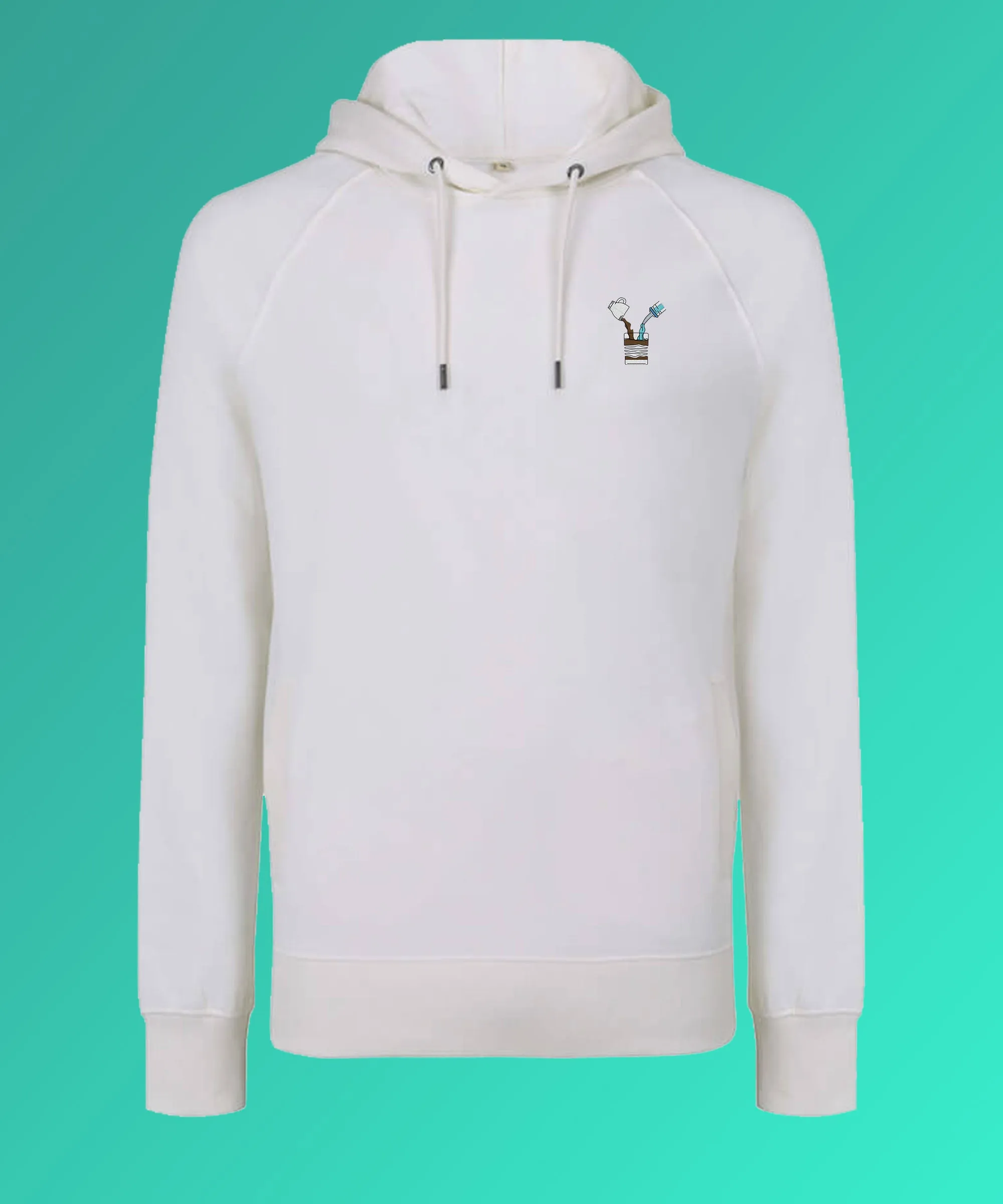 Liquid Coffee | Bestickter Bio-Baumwoll Männer Hoodie