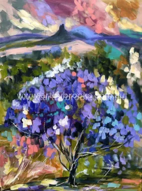 Mountain view Jacaranda - art print