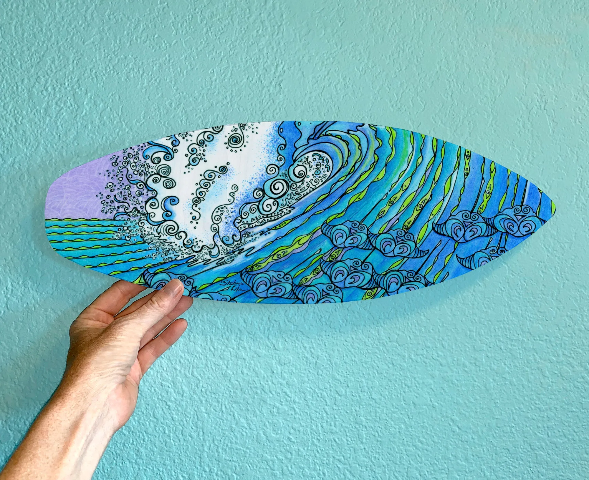 Ocean Life Surfboard Wall Art