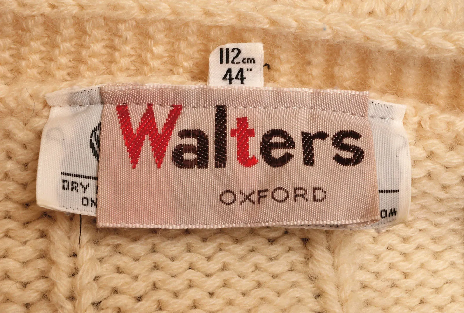 Oxford University Ice Hockey Club Sweater Cricket Style White Pure Wool England Mens Size 44 L