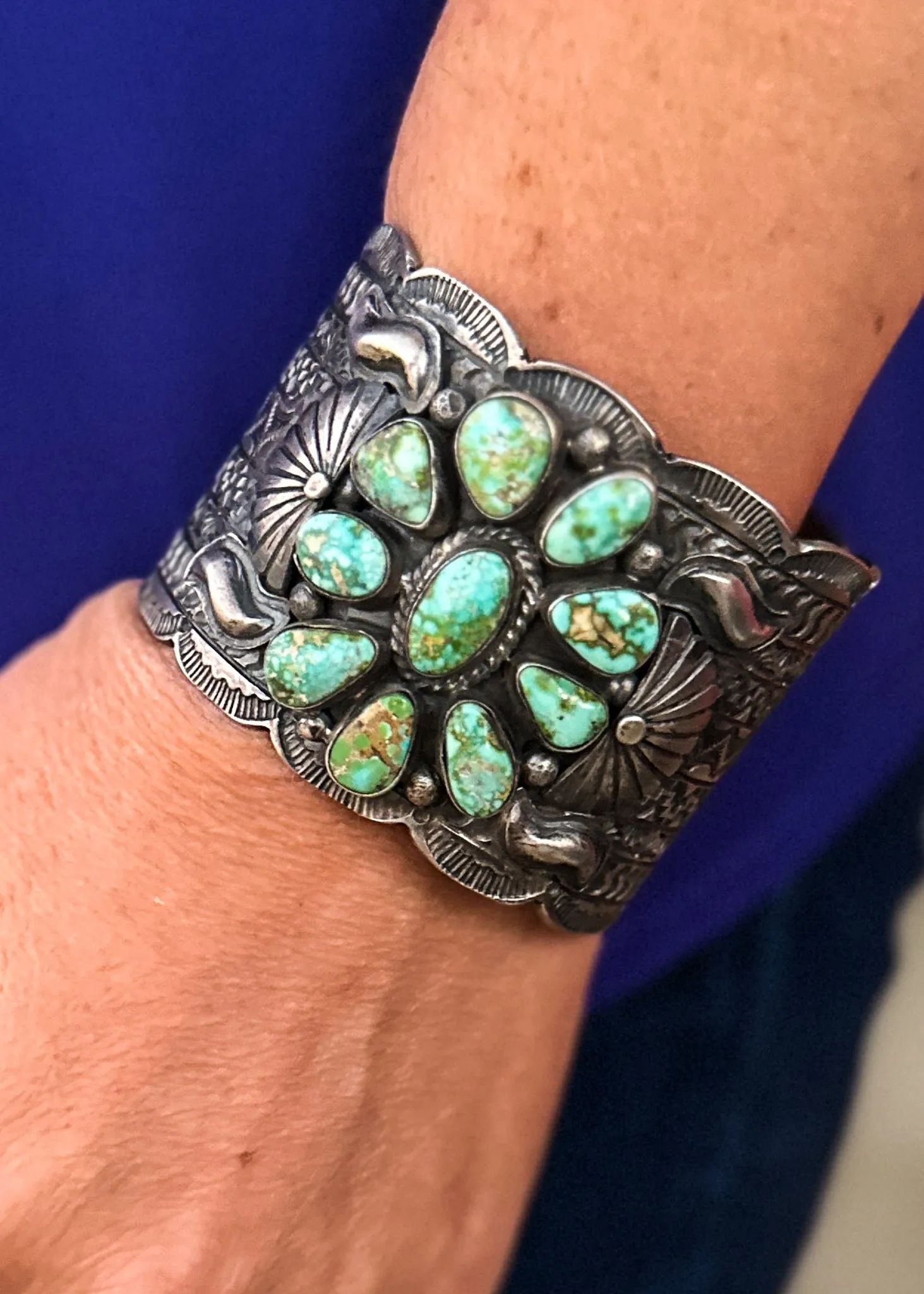 Pinon Large Sonoran Gold Turquoise Cuff