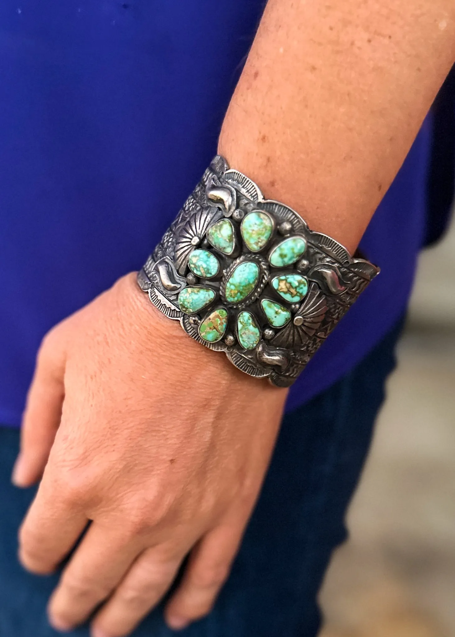 Pinon Large Sonoran Gold Turquoise Cuff