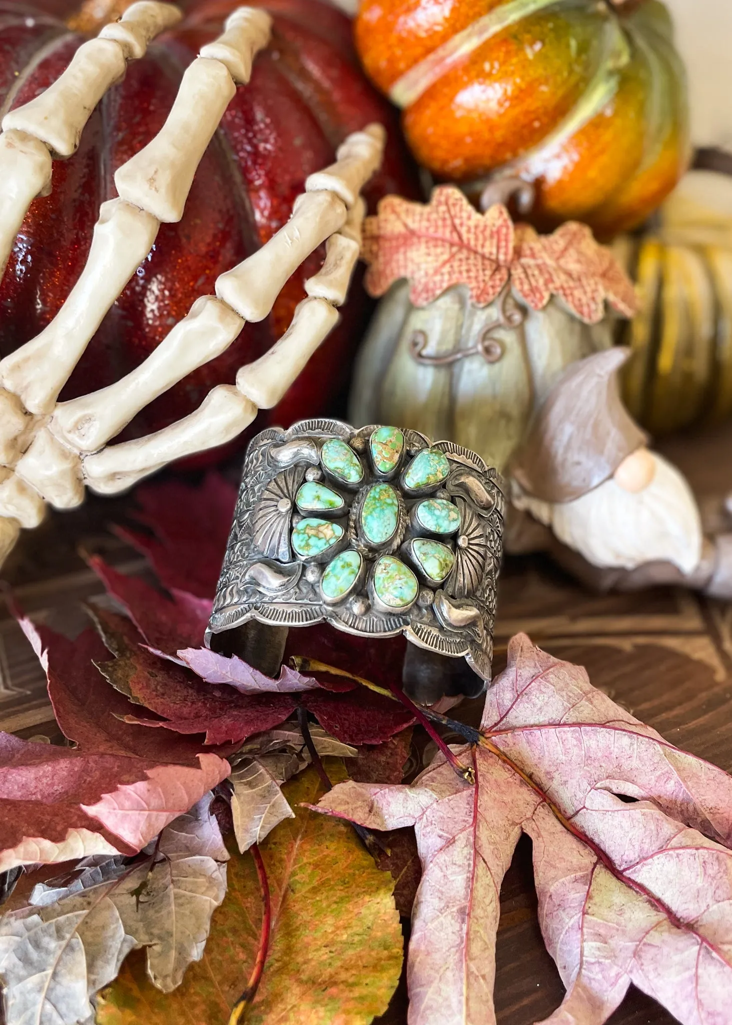 Pinon Large Sonoran Gold Turquoise Cuff