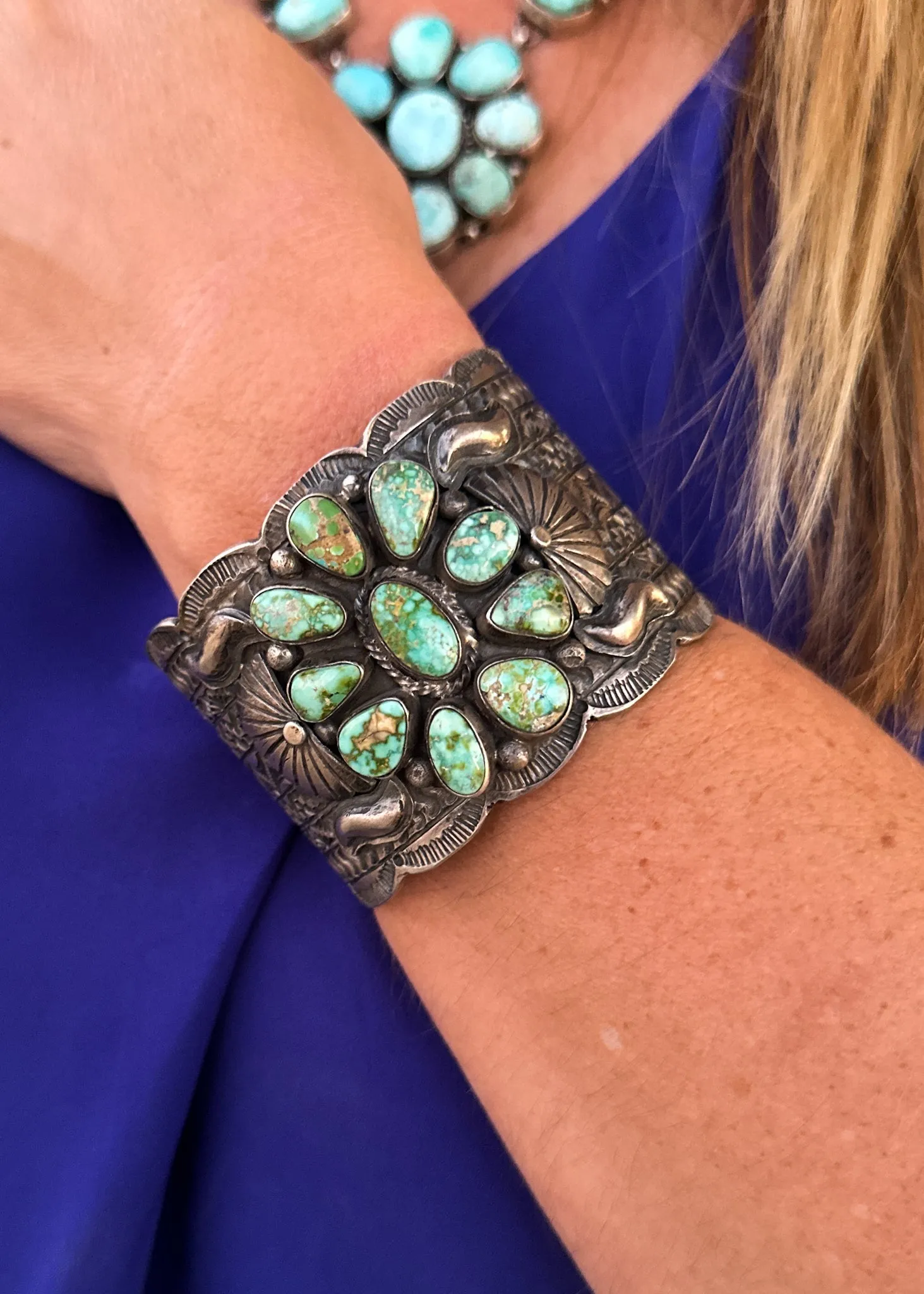 Pinon Large Sonoran Gold Turquoise Cuff