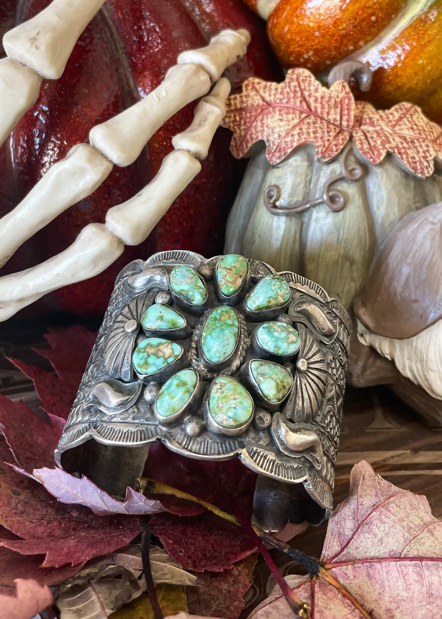 Pinon Large Sonoran Gold Turquoise Cuff