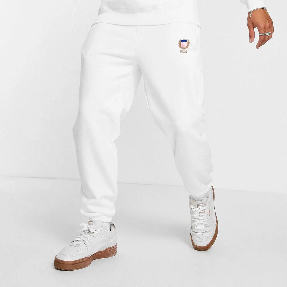 Polo Republica Men's Polo USA Emblem Embroidered Fleece Jogger Pants