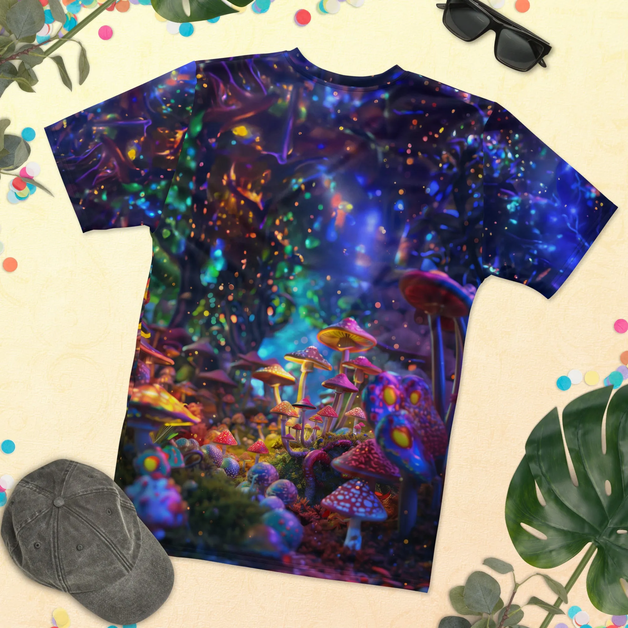Psychedelic Mushroom Forrest Unisex T-shirt