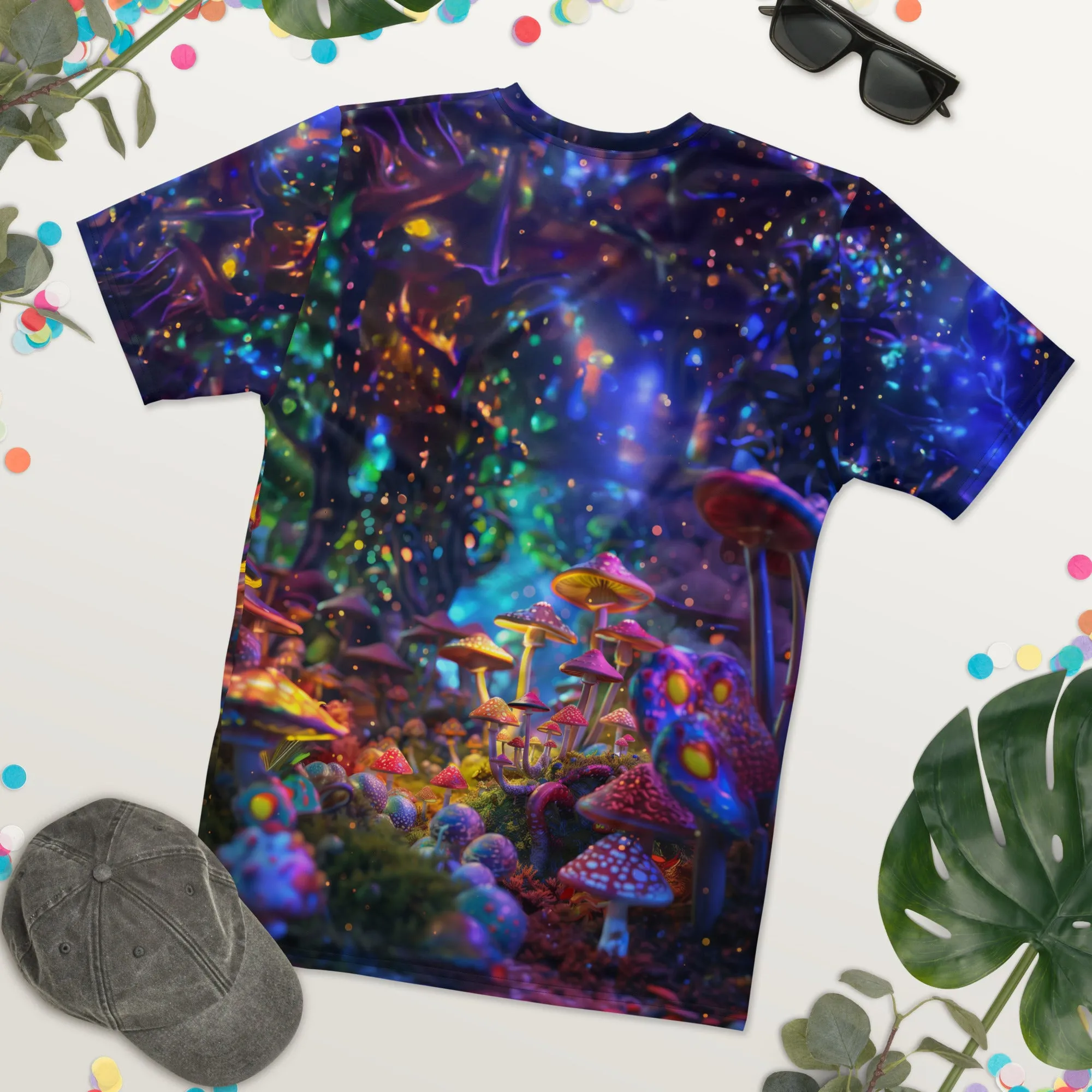 Psychedelic Mushroom Forrest Unisex T-shirt