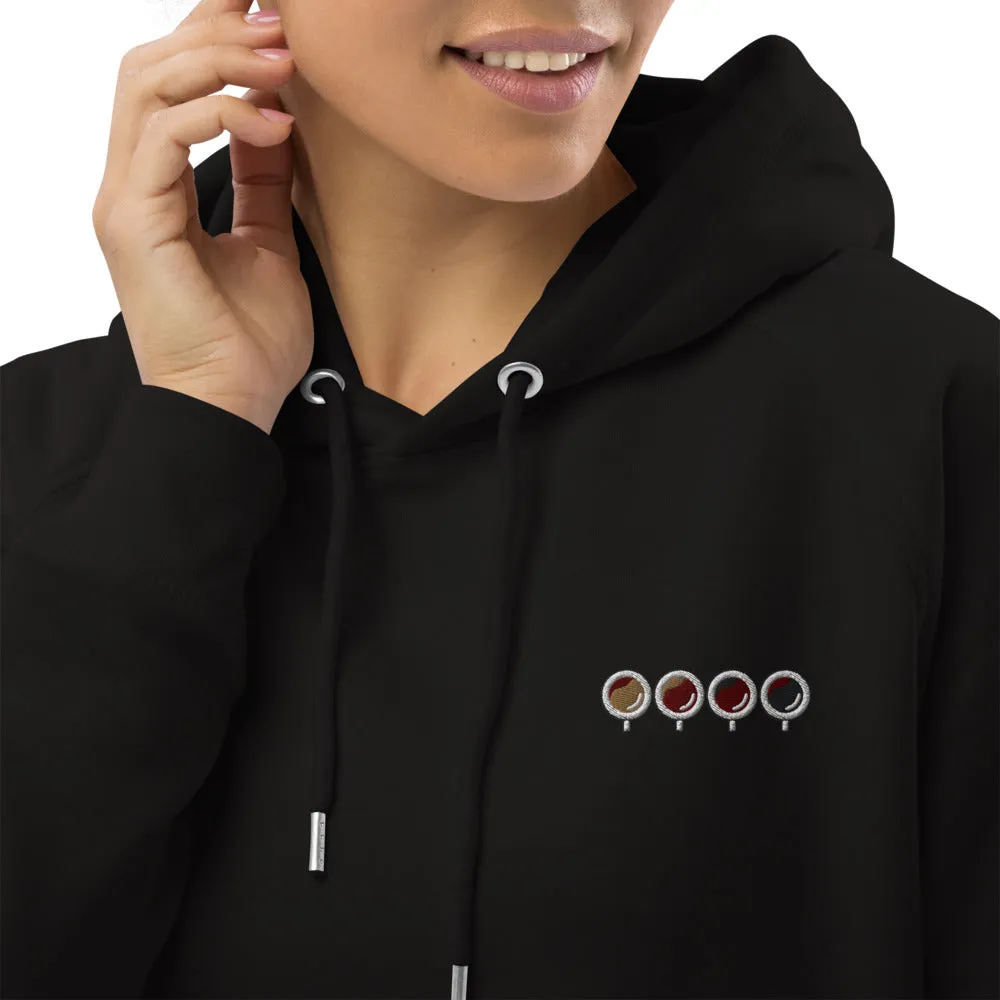 Quattro Espressi | Bestickter Bio Baumwoll Frauen Hoodie