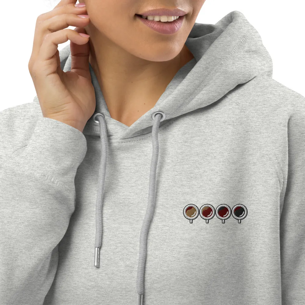 Quattro Espressi | Bestickter Bio Baumwoll Frauen Hoodie