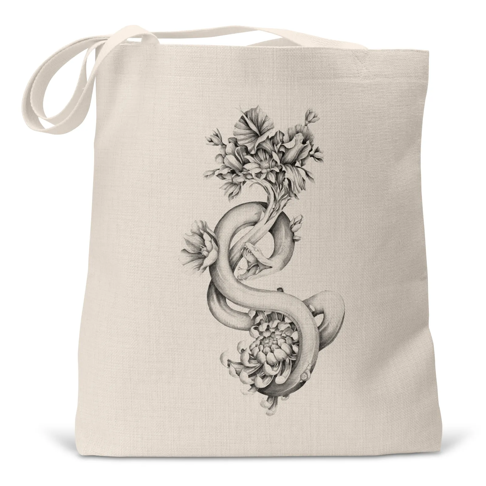 "Sacred Life" - Small Linen Tote