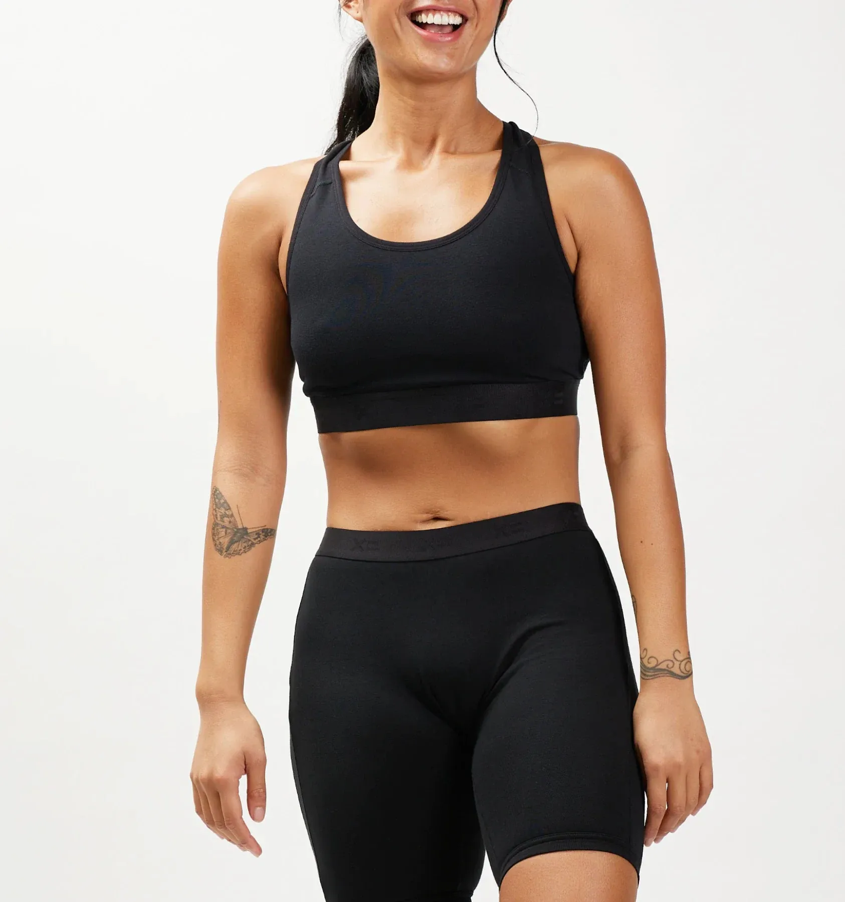Racerback Soft Bra - Black Logo