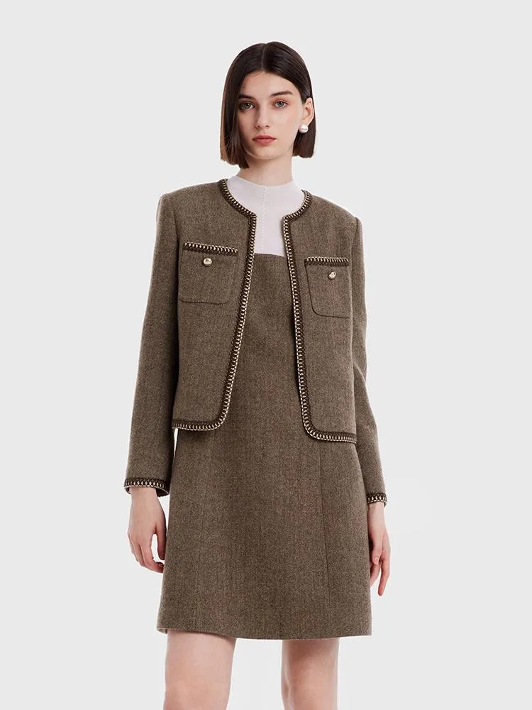 Retro Washable Woolen Tank Dress