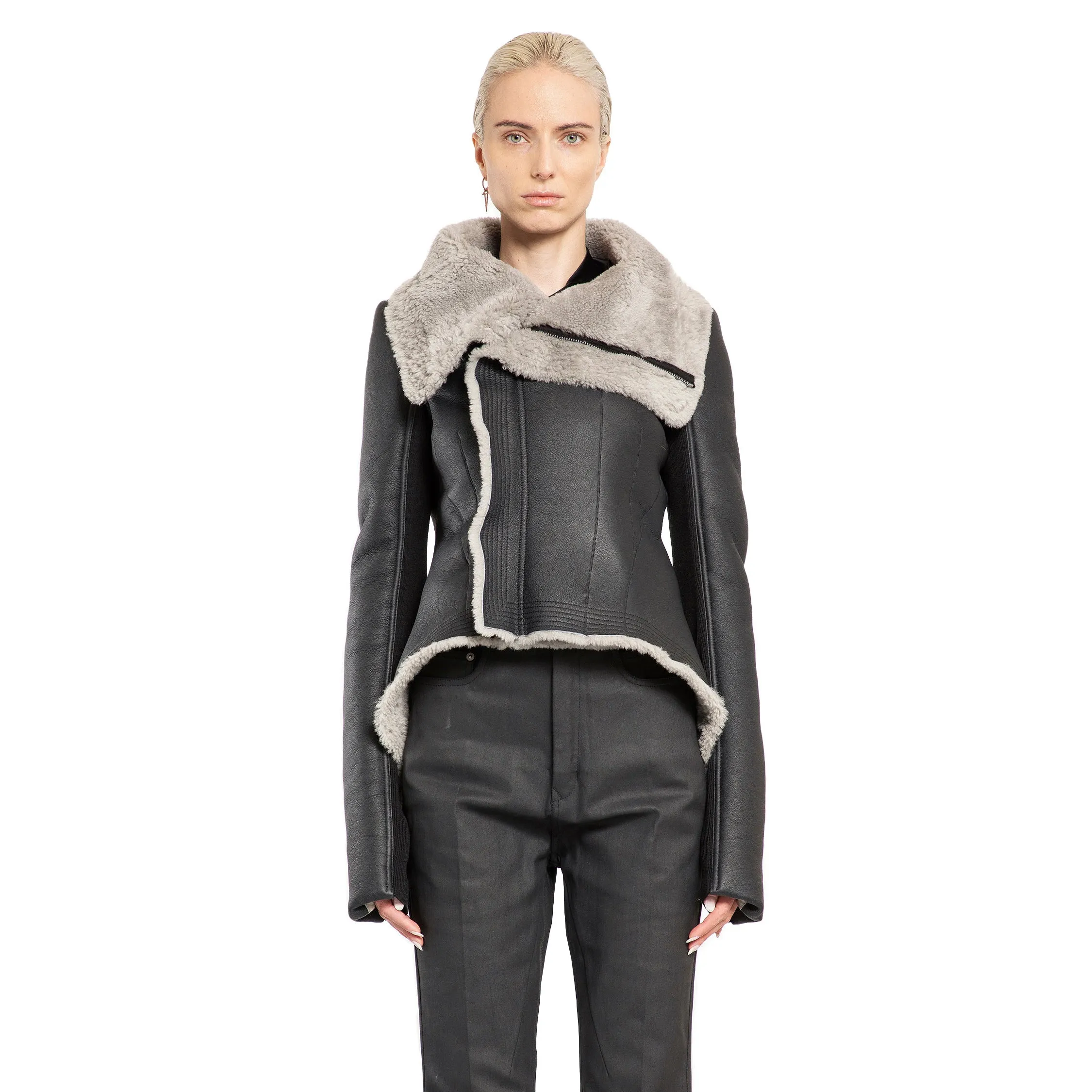 RICK OWENS WOMAN BLACK JACKETS