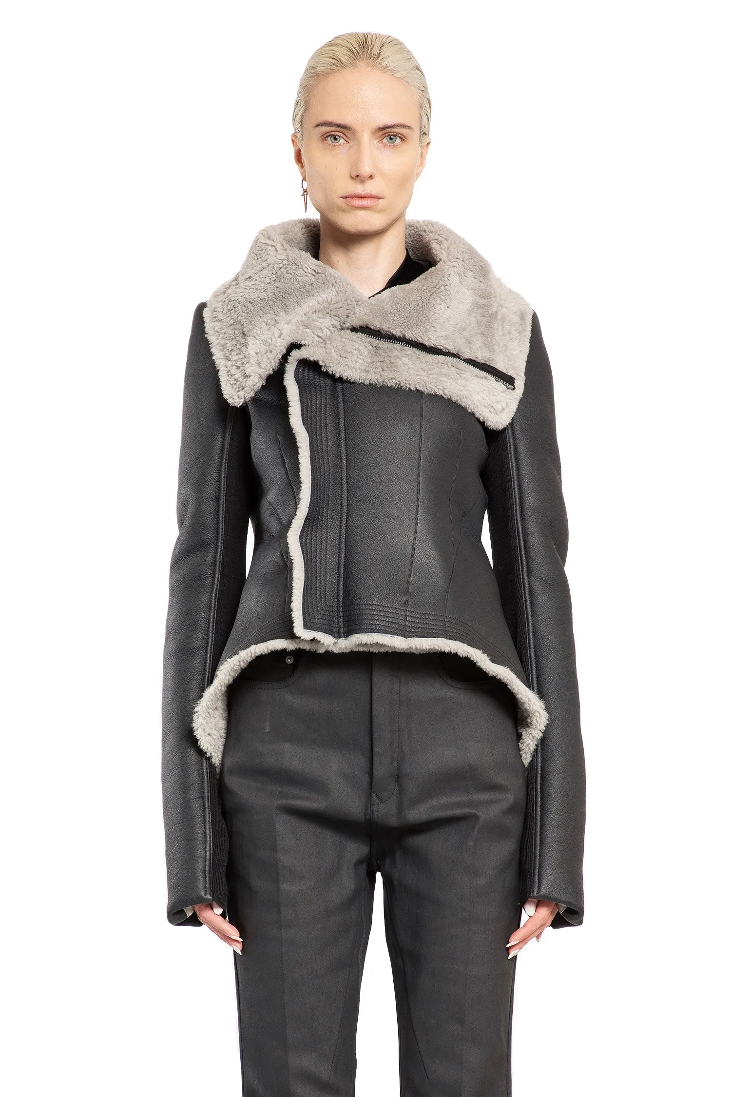 RICK OWENS WOMAN BLACK JACKETS