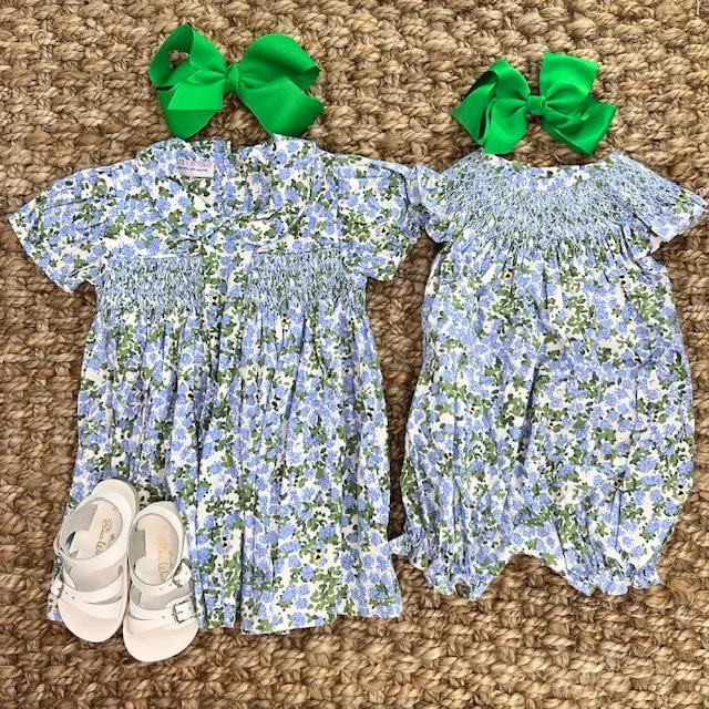 Smocked Hydrangea Romper