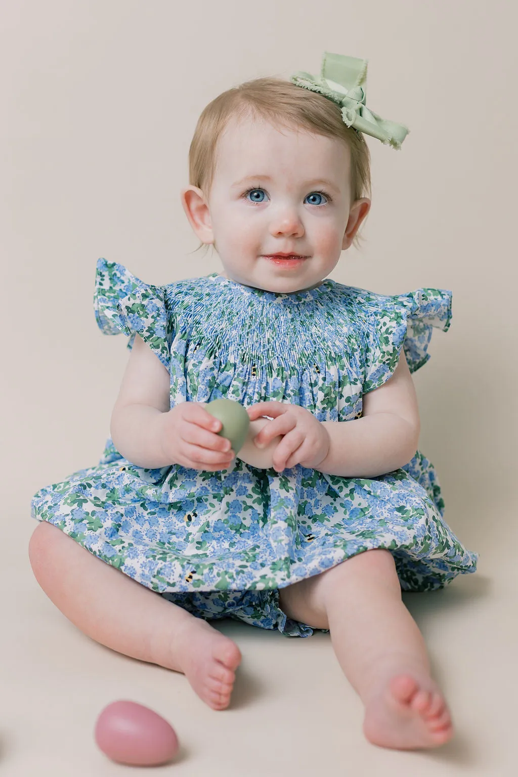 Smocked Hydrangea Romper