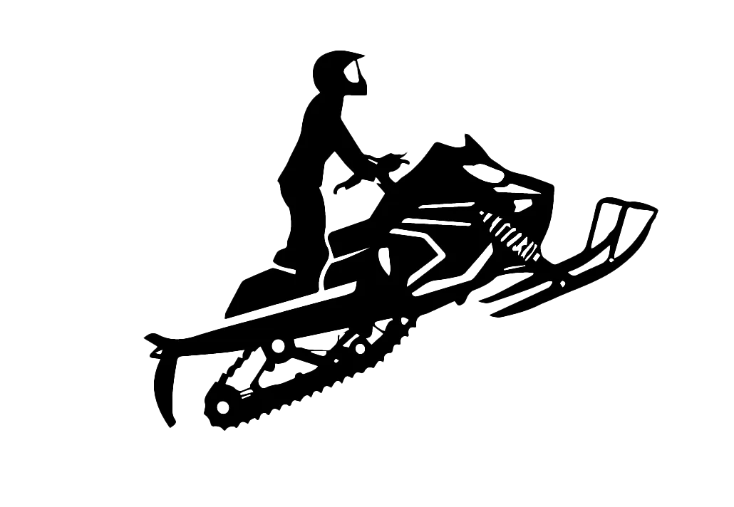 Snowmobiler - Metal Wall Art