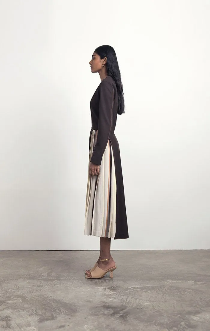 Statement Pleated Skirt Dress