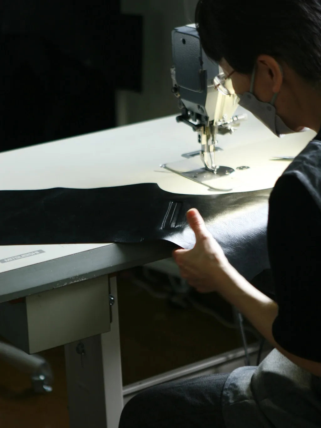 The Flat Head FN-LJ-HW001 Horsehide Double Rider's Jacket Black Aniline