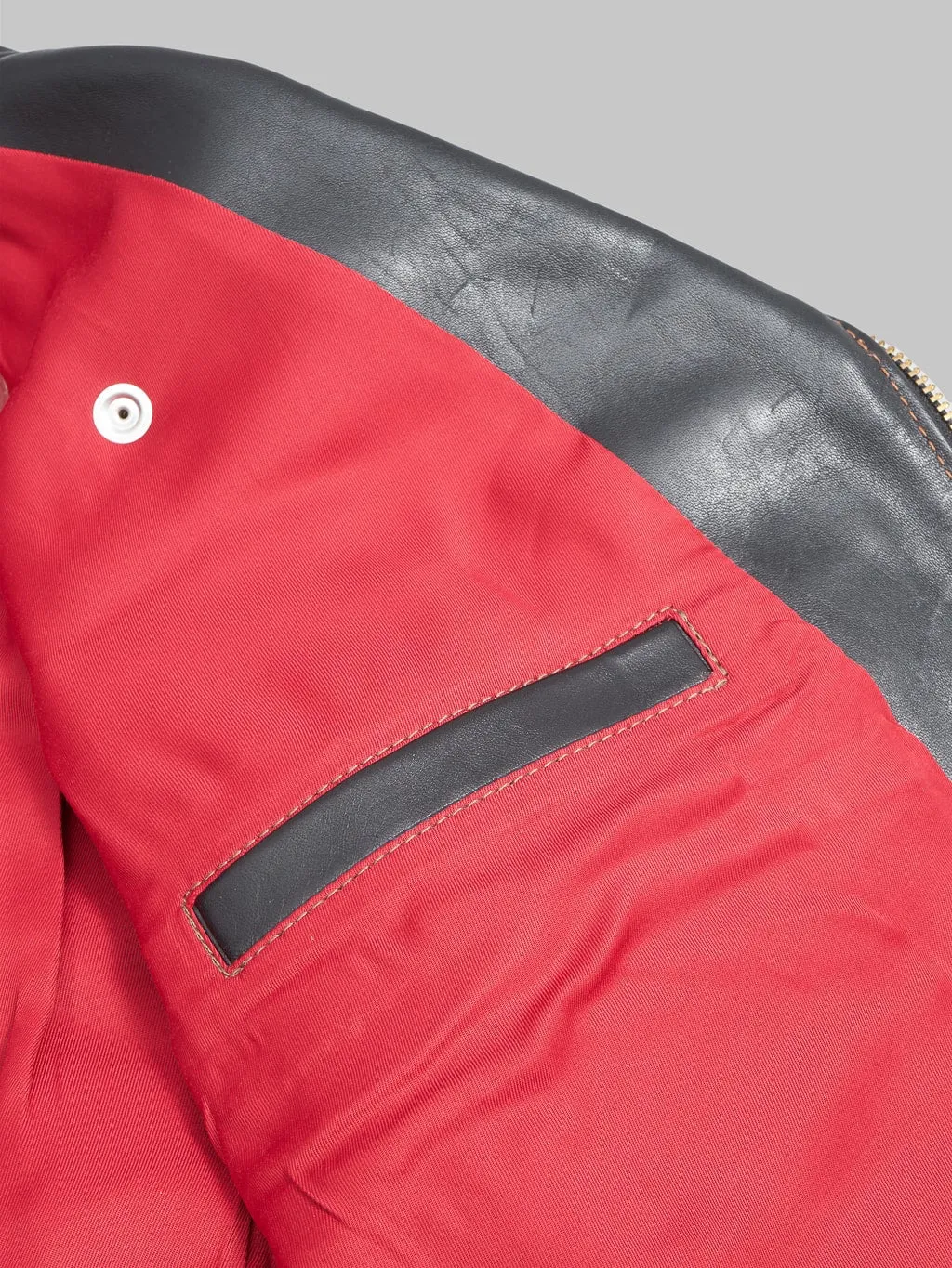 The Flat Head FN-LJ-HW001 Horsehide Double Rider's Jacket Black Aniline