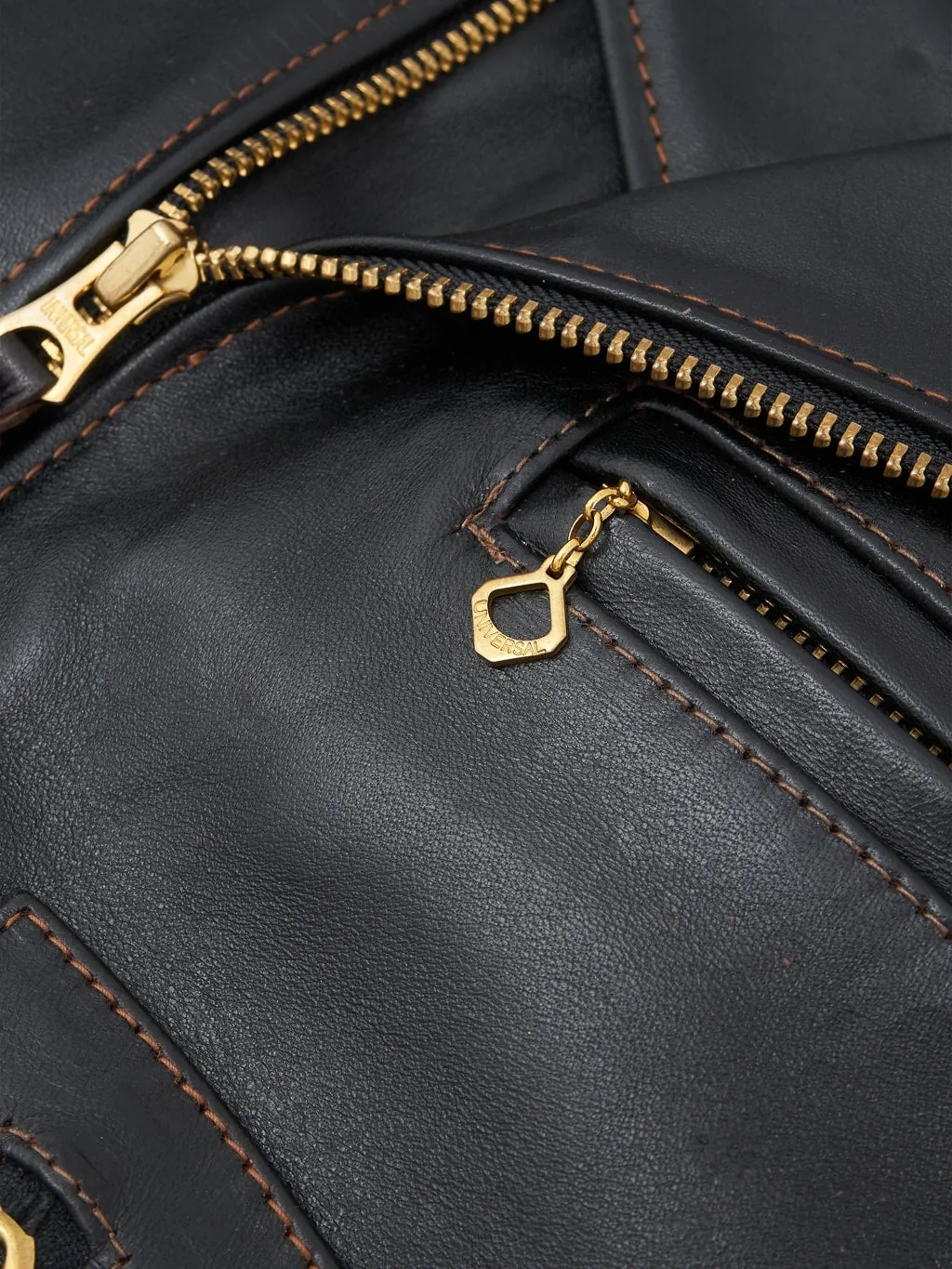 The Flat Head FN-LJ-HW001 Horsehide Double Rider's Jacket Black Aniline
