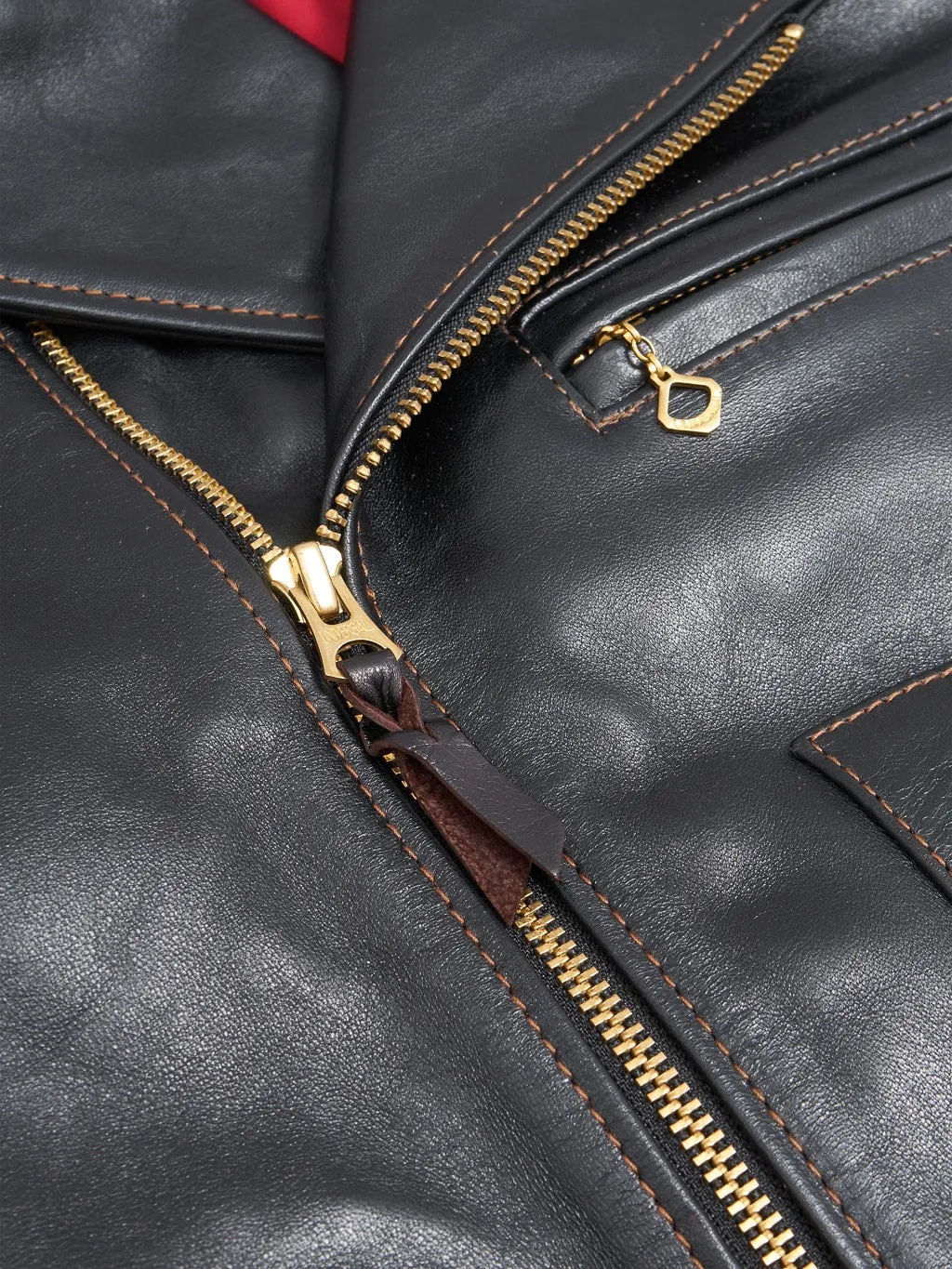 The Flat Head FN-LJ-HW001 Horsehide Double Rider's Jacket Black Aniline