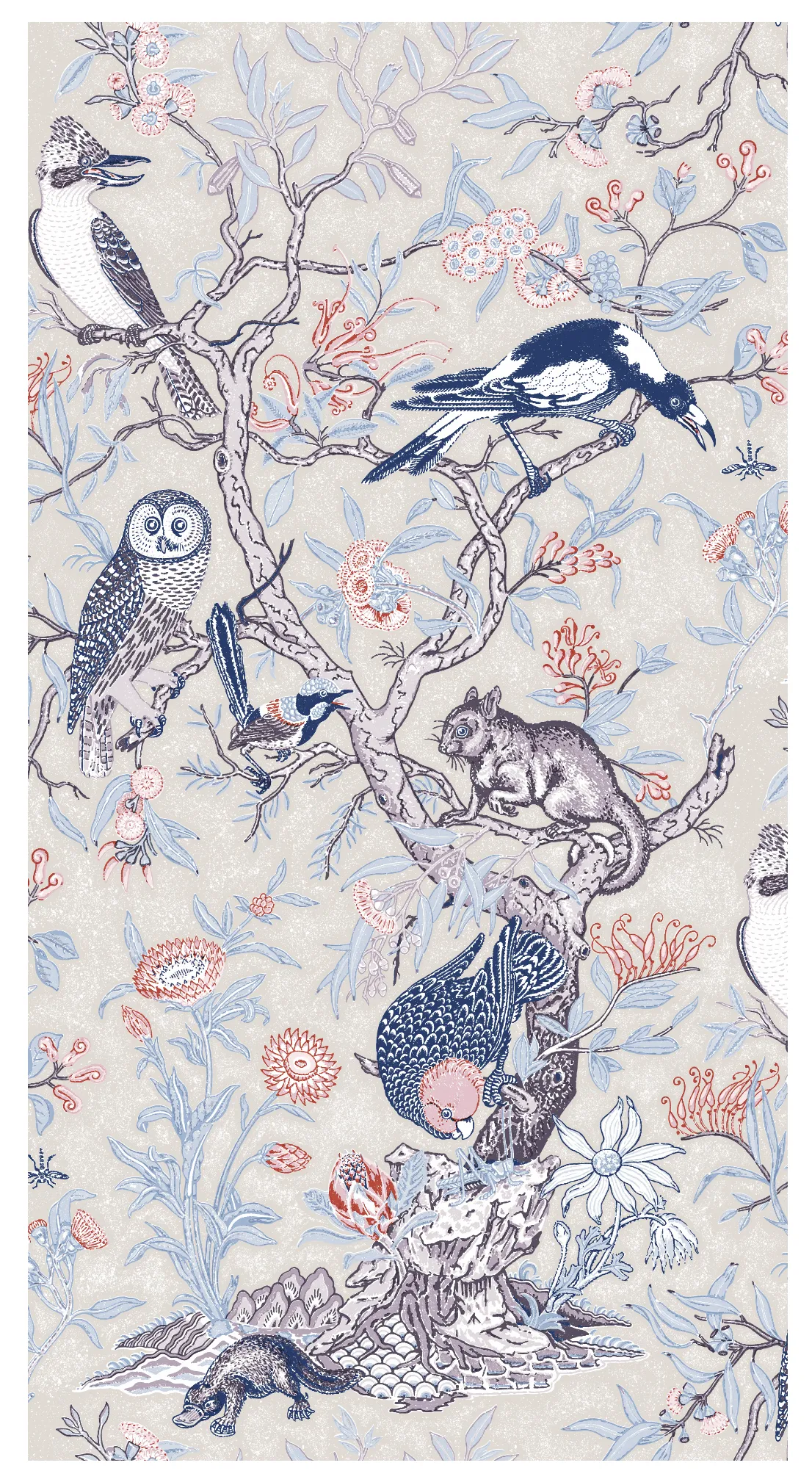Tree of Life Ivory Wallpaper Swatch Sample