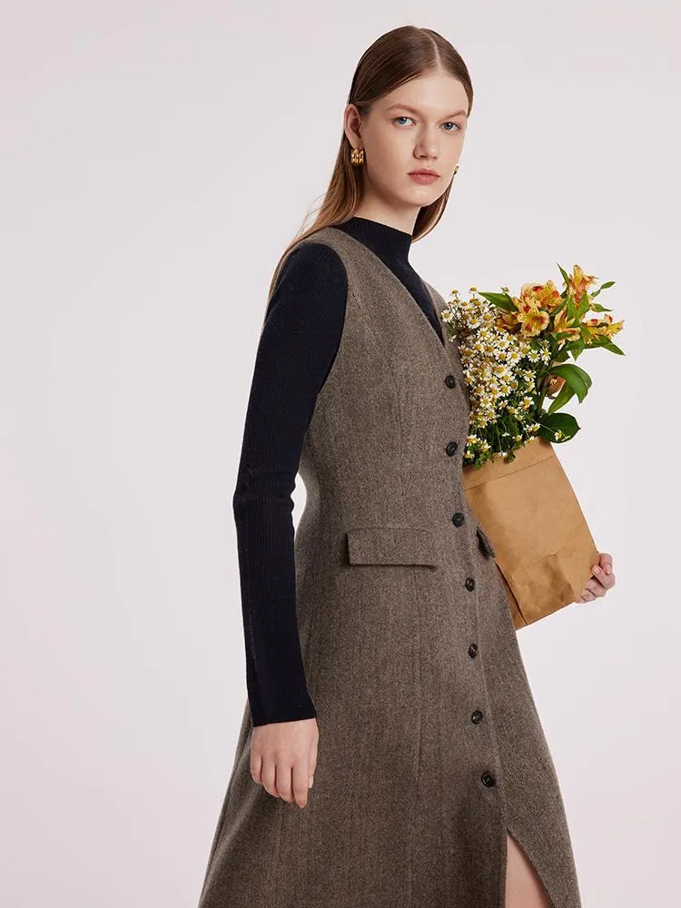 Washable Wool Vest Dress